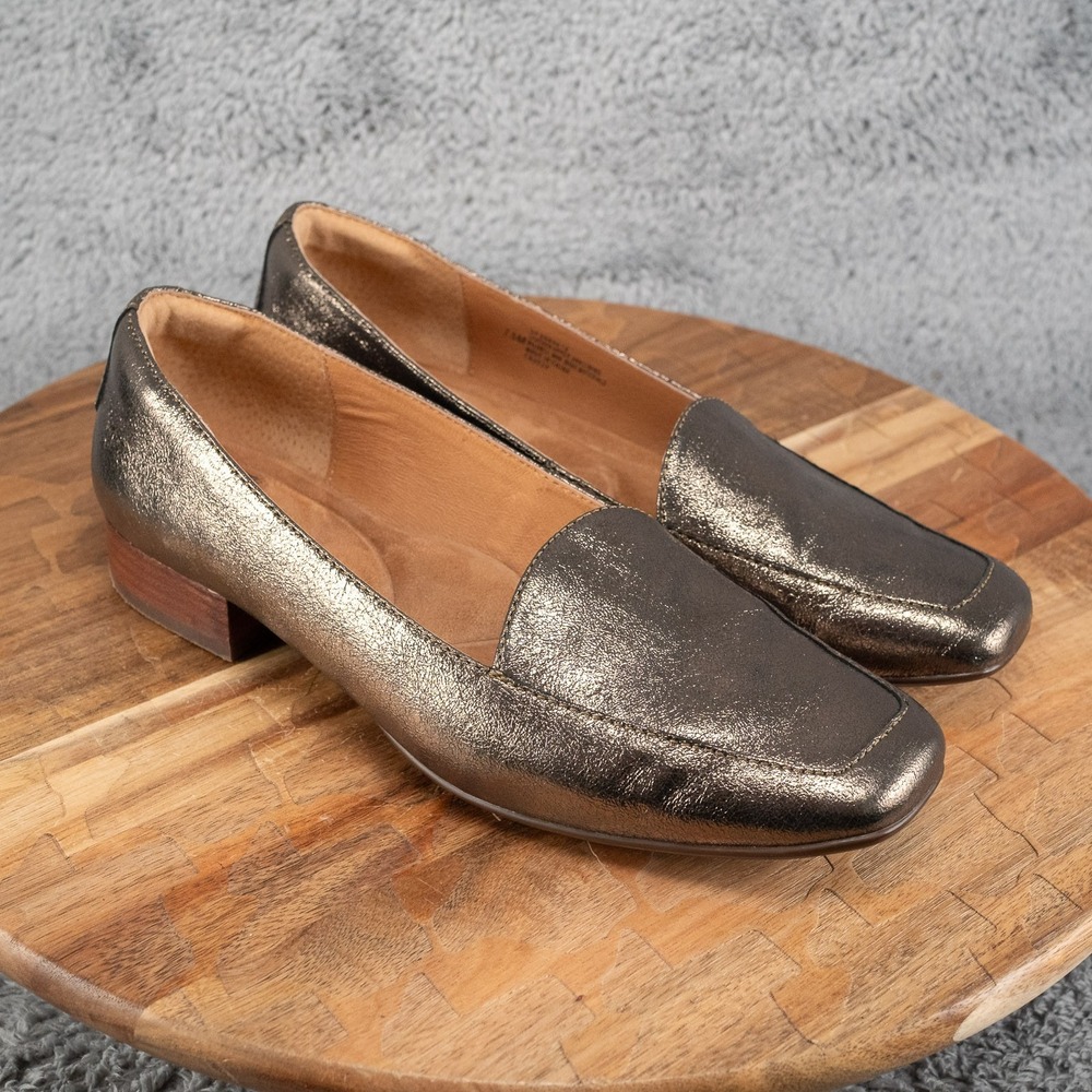 Sofft Eldyn Loafers Bronze Leather Women 7.5 Comfort Slip On $130